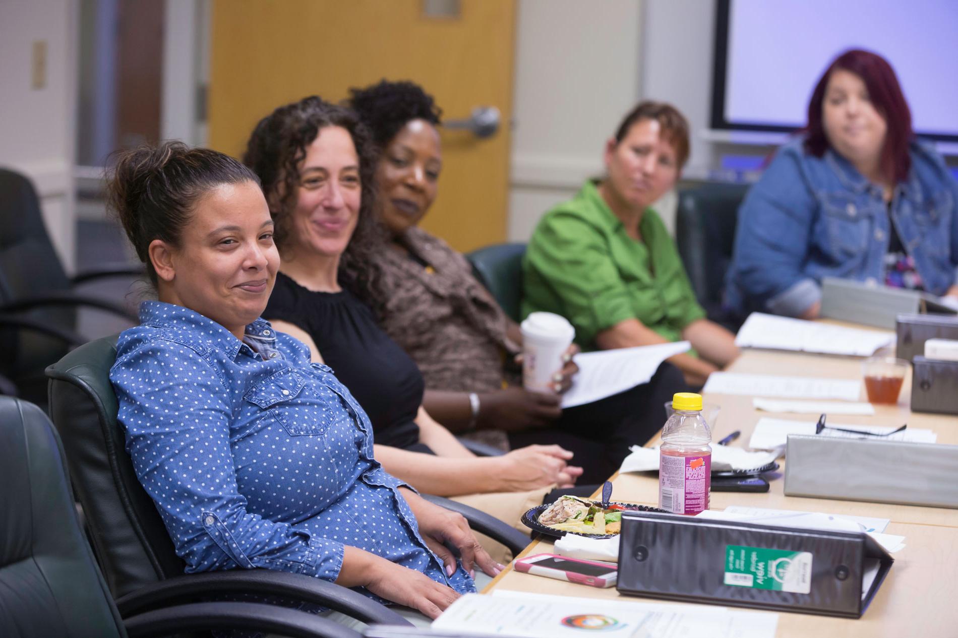 Students sit in class for the School of Social Work and Behavioral Sciences