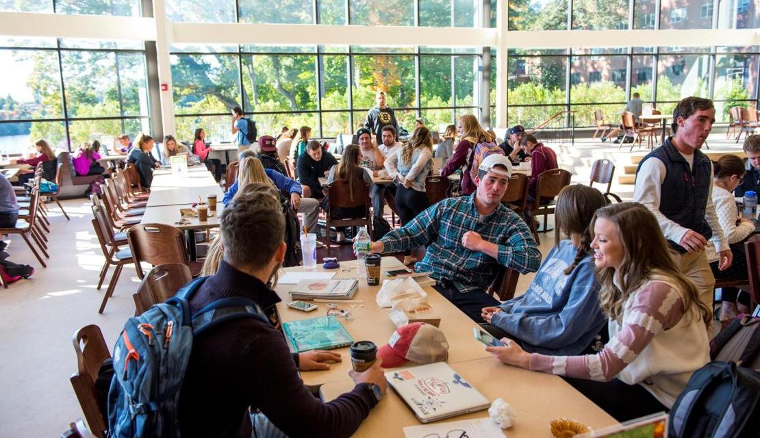 Students in the campus union