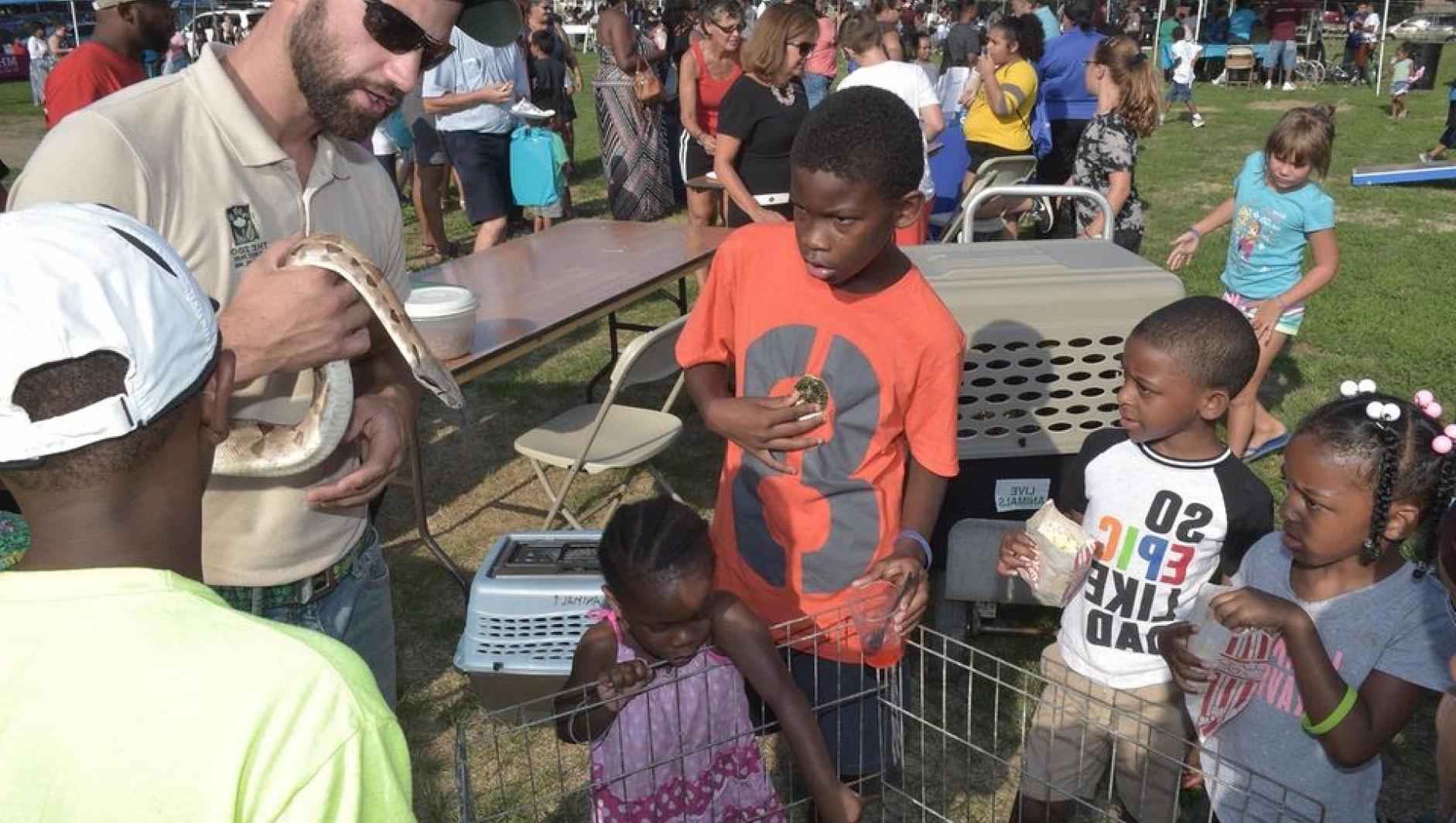 Forest Park Zoo at the Block Party. 