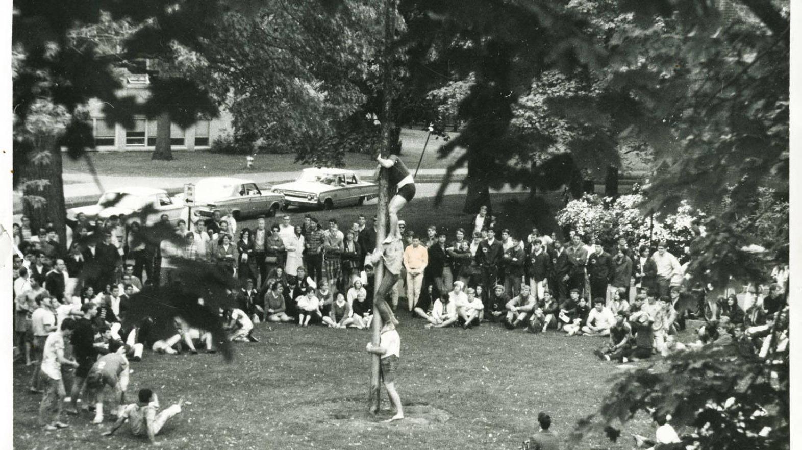 Greased Pole Climb during Sti-Yu-Ka