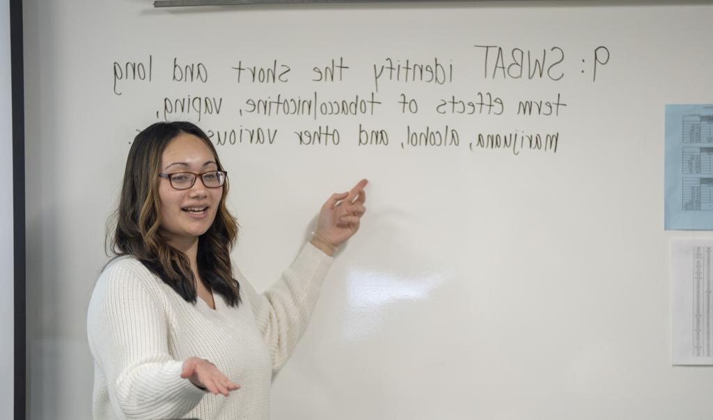 Georgia Perreault, a student in Springfield College’s online master's degree program in Health Promotion and Health Equity, teaches at Ludlow High School